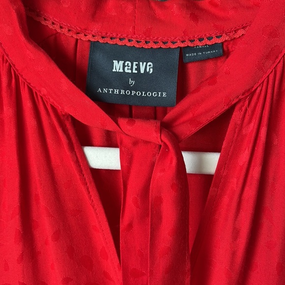 Anthropologie | Dresses | Anthropologie Maeve Red Wendy Tiered Maxi Dress Xs | Poshmark